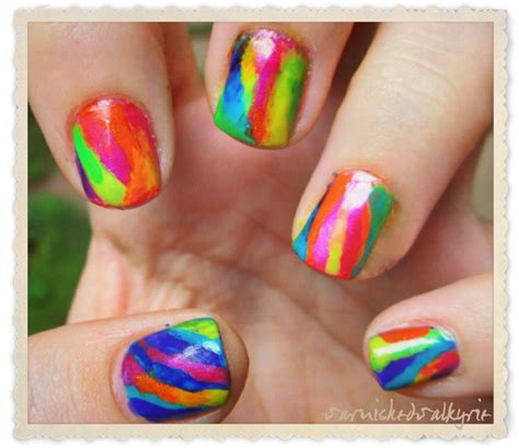 Rainbow painted nails | Nails, Nail manicure, Nail colors