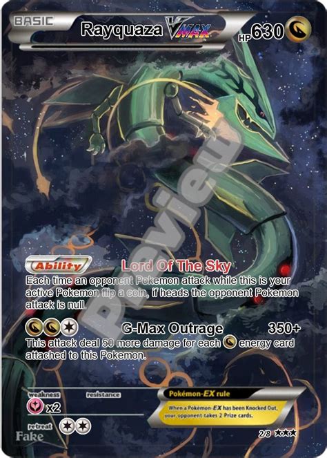 Pokemon Rayquaza Card