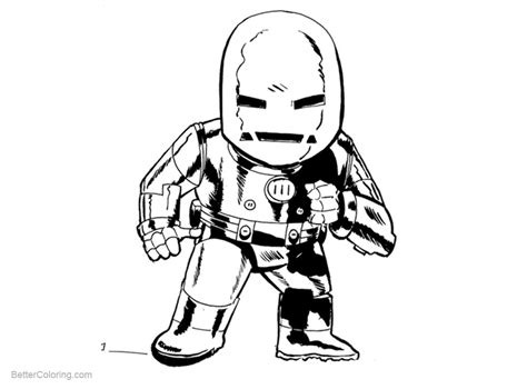 Chibi Iron Man Coloring Pages Zombie Fanart - Free Printable Coloring Pages