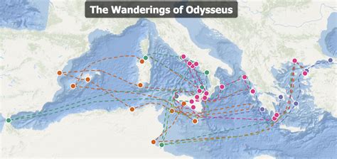 Odyssey Greek Mythology Map