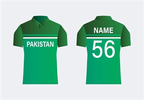 Pakistan Cricket Jersey Vector Illustration 11009283 Vector Art at Vecteezy