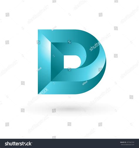 Letter D 3 D Logo Icon Design Stock Vector (Royalty Free) 207362743 - Shutterstock