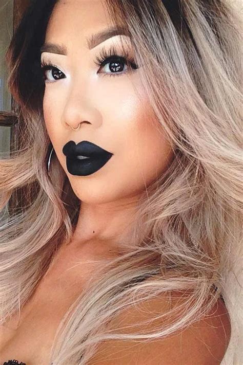 How To Wear Black Lipstick And Not Look Like A Goth | Black lipstick makeup, Black lipstick ...