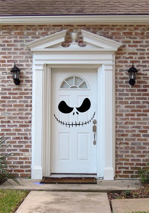 Jack Skellington Face Door Decal Nightmare Before Christmas | Etsy