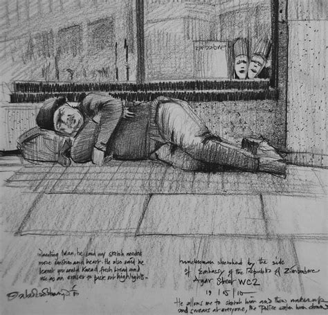 MY ART, MY PASSION FOR SKETCHING: Two Homeless Scenarios, 12" x 12", Sketchbook, 2010 ...