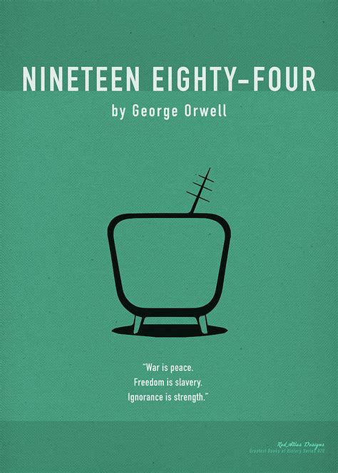 1984 by George Orwell Greatest Books Ever Series 020 Mixed Media by Design Turnpike