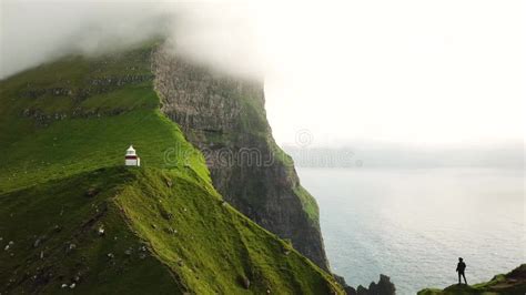 Aerial Drone View of Kalsoy Island, Faroe Islands. Amazing Faroese Nature. Stock Video - Video ...