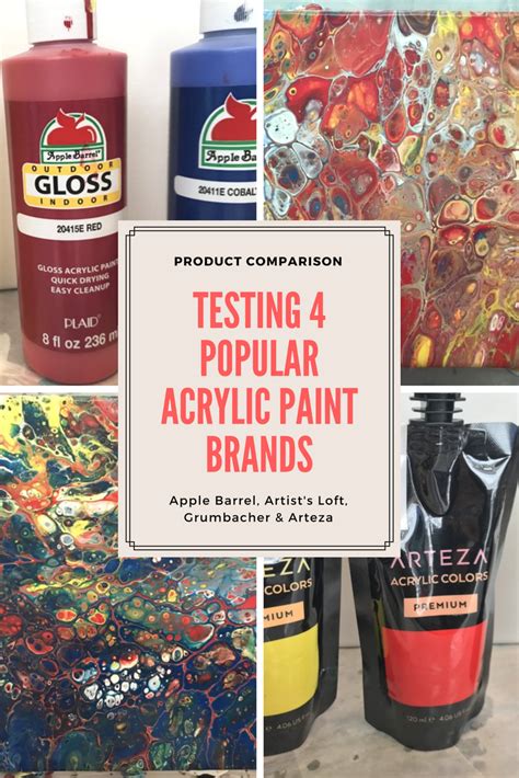 Product Comparison: Testing Four Popular Acrylic Paint Brands | Simple acrylic paintings, Paint ...