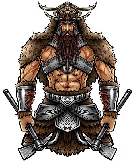 Norseman Berserker Viking Warrior Valhalla Odin Digital Art by Mister Tee