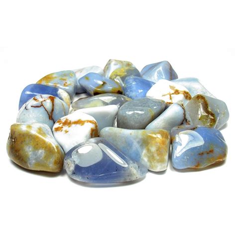 Blue Chalcedony Tumbled Crystal Specimen | Chalcedony, Crystals, Blue chalcedony