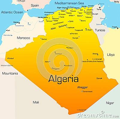 Algeria On Africa Map Royalty Free Stock Photo - Image: 10615905