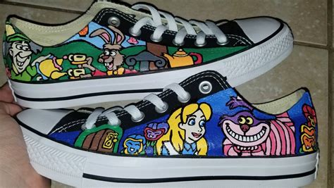 Alice in Wonderland Painted Sneakers | Painted sneakers, Dc shoes girls, Sneakers