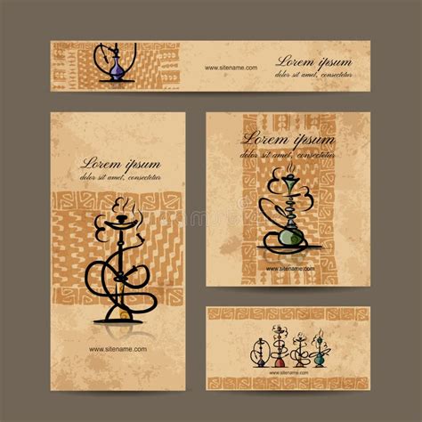 Business Cards Design Hookah Sketch Stock Illustrations – 1 Business Cards Design Hookah Sketch ...