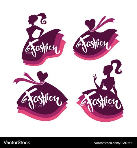 Collection of fashion boutique and store logo Vector Image