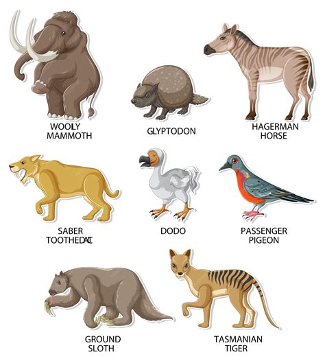 Extinct Animals Images With Names