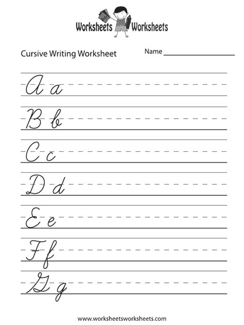 Free Cursive Writing Practice Sheets - Free Printable Worksheet