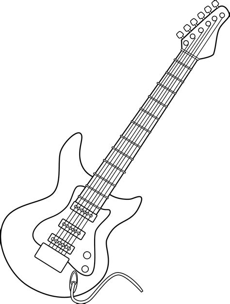 Cartoon Electric Guitar Drawing