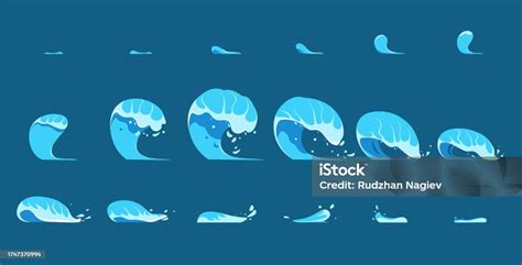 Water Splash For Animation And Visual Effects Stock Illustration ...