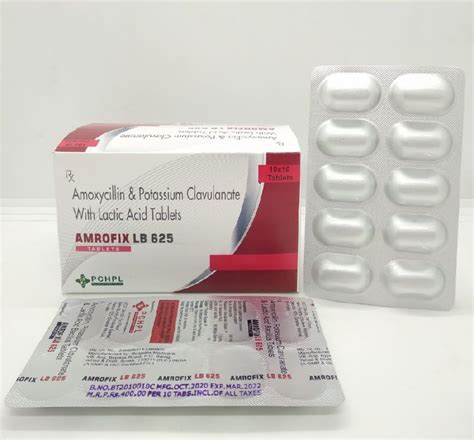 Amoxicillin potassium clavulanate with Lactobacillus at best price in ...