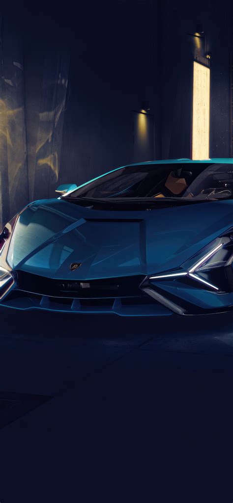 1242x2688 Blue Lamborghini Sian 4k Iphone XS MAX HD 4k Wallpapers ...