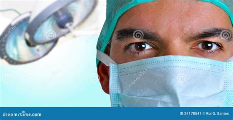 Surgeon with face mask stock image. Image of career, disease - 24178541