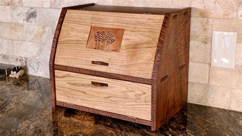 Wood Bread Box Plan - How to Make a Wooden Bread Box at Free Woodworking Plans | Food ...