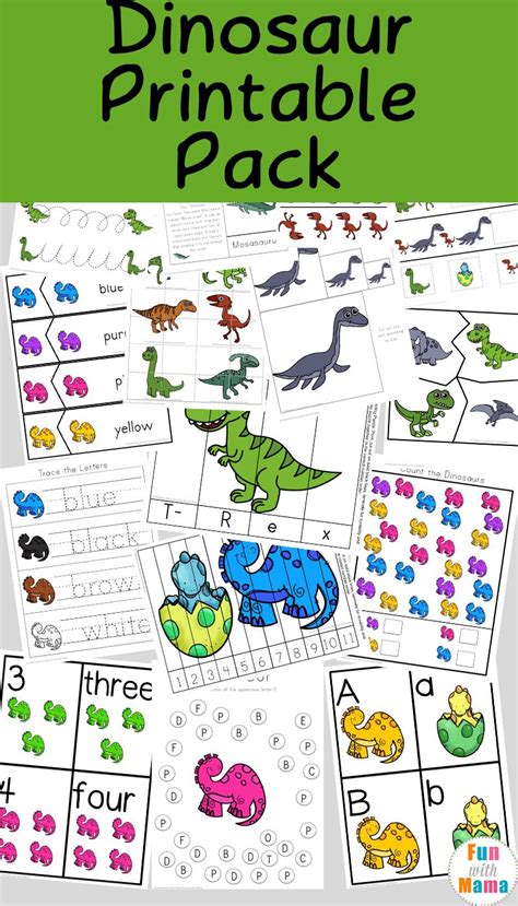 Dinosaur Preschool Printable Pack | Dinosaur activities preschool ...