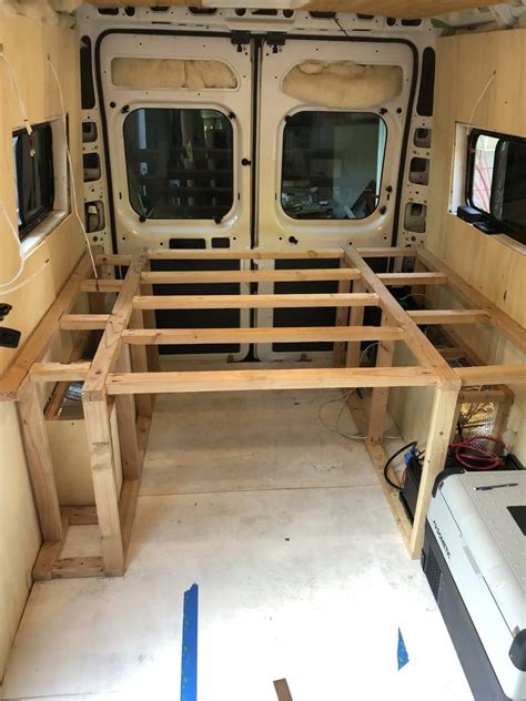 How to Build a DIY Van Conversion Bed Frame - Fit Two Travel