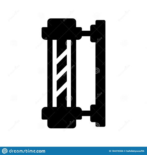 Barber Pole Icon or Logo Isolated Sign Symbol Vector Illustration Stock Vector - Illustration of ...