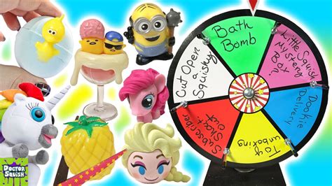 Wheel Of Squish! Lots Of Blind Bags And Gudetama Doctor Squish - YouTube