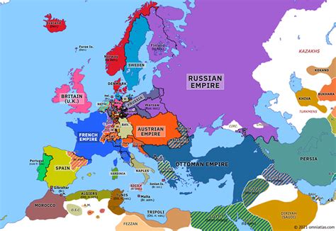 Treaty of Kiel | Historical Atlas of Europe (14 January 1814) | Omniatlas