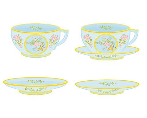 Clip Art Of A Fancy Tea Cups And Saucers Illustrations, Royalty-Free Vector Graphics & Clip Art ...