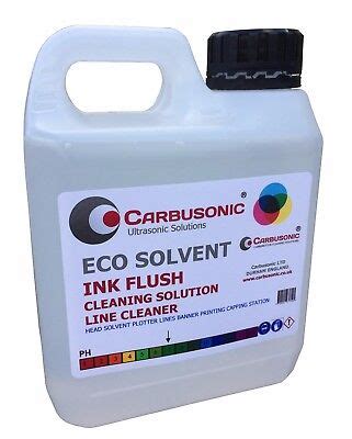 Eco solvent flush clean up solution wide format ink.