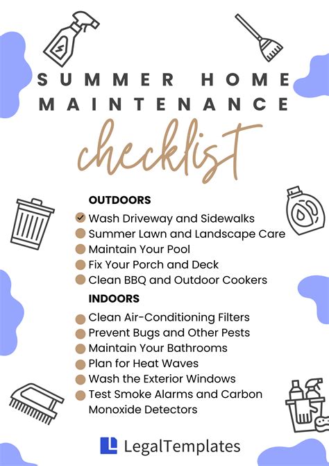 Summer Home Maintenance Checklist | Legal Templates