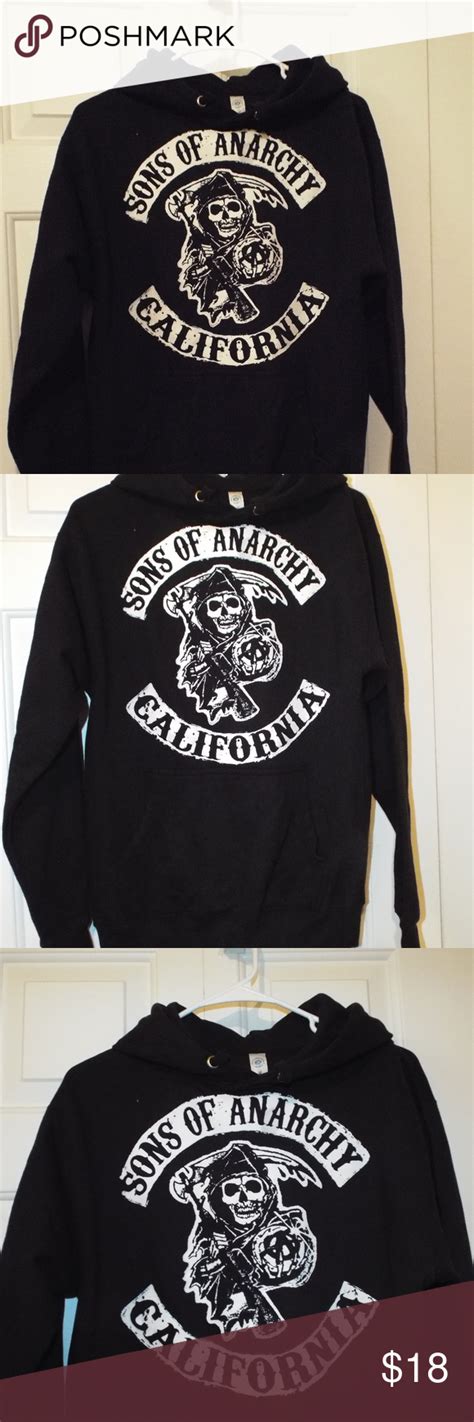 Mens Sons of Anarchy California Hoodies | Hoodies, Black hoodie, Sweatshirt shirt