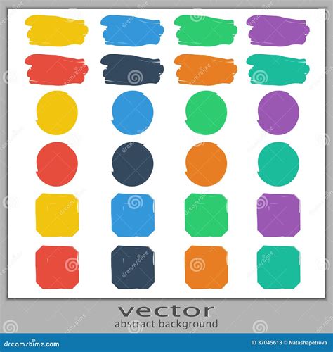 Set of colorful spots stock vector. Illustration of frame - 37045613