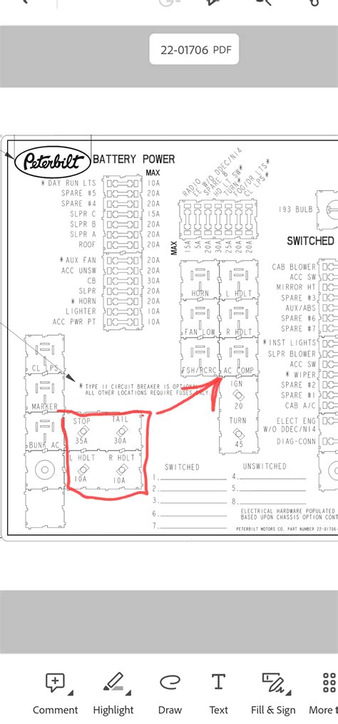 I need a fuse panel diagram for a 2005 Peterbilt 379, No, just the ...