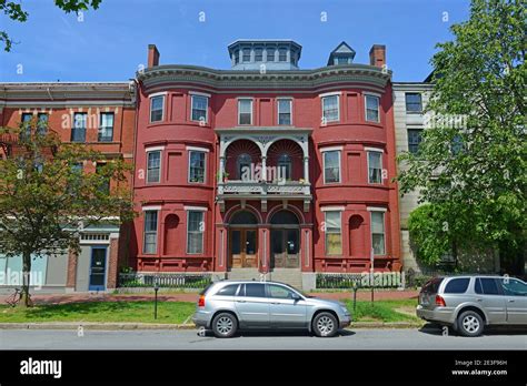 Historic Buildings on State Street near Longfellow Square in Portland ...