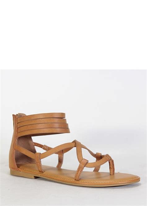 Tan Strappy Sandals - Longhorn Fashions