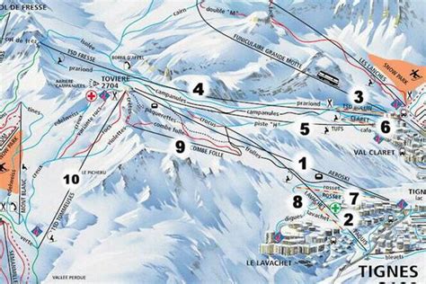 Tignes Ski Map : Tignes piste map - Orient yourself on the ski area ...