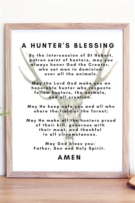 A Hunter's Blessing St Hubert Hunting Prayer Catholic - Etsy