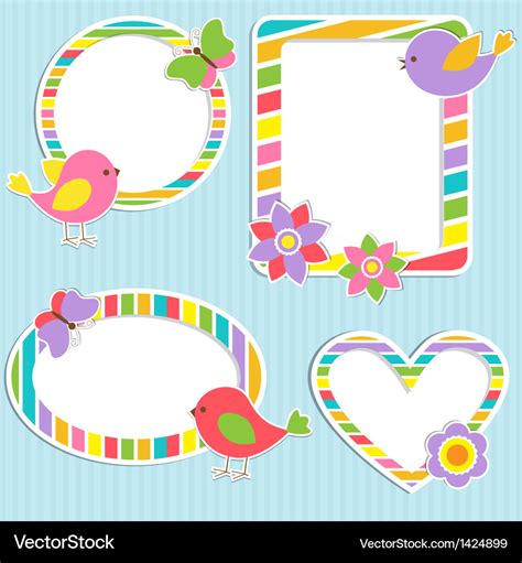 Cute frames Royalty Free Vector Image - VectorStock