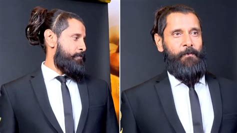 Chiyaan Vikram looks dapper in black at Ponniyin Selvan 2 trailer ...