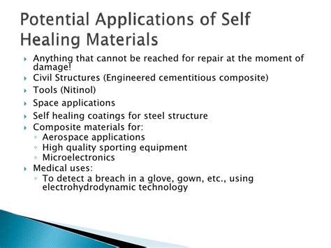 Self healing Materials