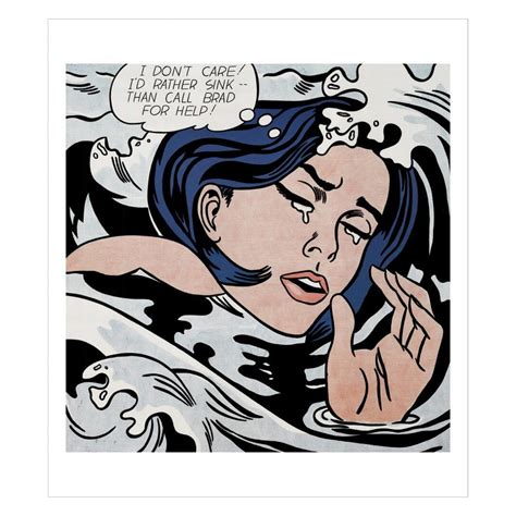 Drowning Girl poster by Roy Lichtenstein – Salts Mill Shop