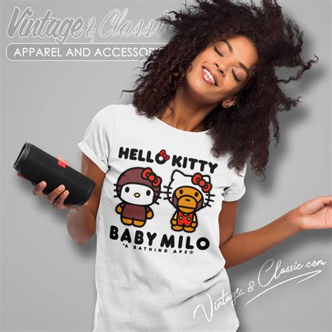 A Bathing Ape Bape X Sanrio Hello Kitty Shirt - Vintagenclassic Tee