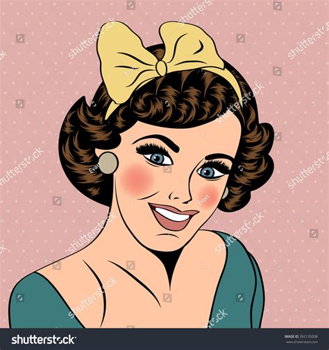 Pop Art Illustration Girl Art Girl Stock Vector (Royalty Free) 392135008