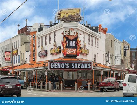 Historic Geno`s Steaks, Philadelphia, Pennsylvania. Editorial Photo ...