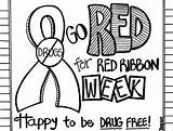 Red Ribbon Week Coloring Sheet By KoolKats Art Bin  TPT sketch template