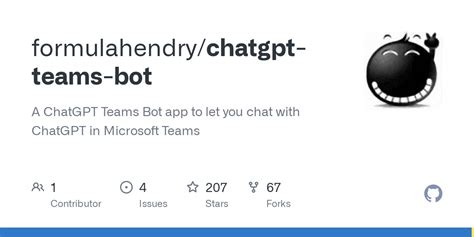 GitHub - formulahendry/chatgpt-teams-bot: A ChatGPT Teams Bot app to let you chat with ChatGPT ...